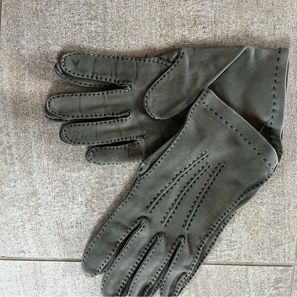 Men's Olive Green Leather Driving Gloves Daniel hays 8